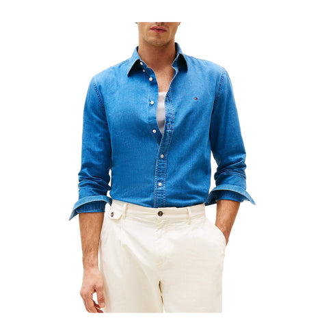 Tommy Hilfiger Camicia casual Camicia Uomo Chambray con logo S - Francavilla Moda